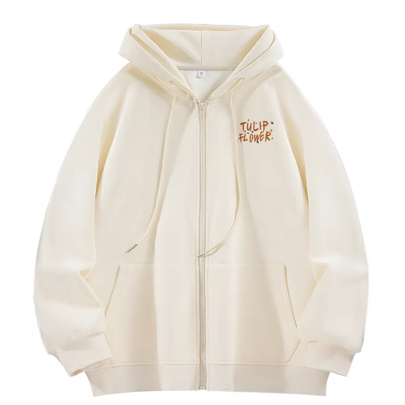 棉致 郁金香花束简约纯色无性别主义宽松卫衣 男女同款