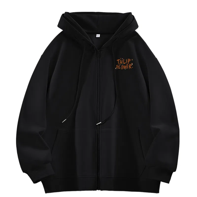 棉致 郁金香花束简约纯色无性别主义宽松卫衣 男女同款