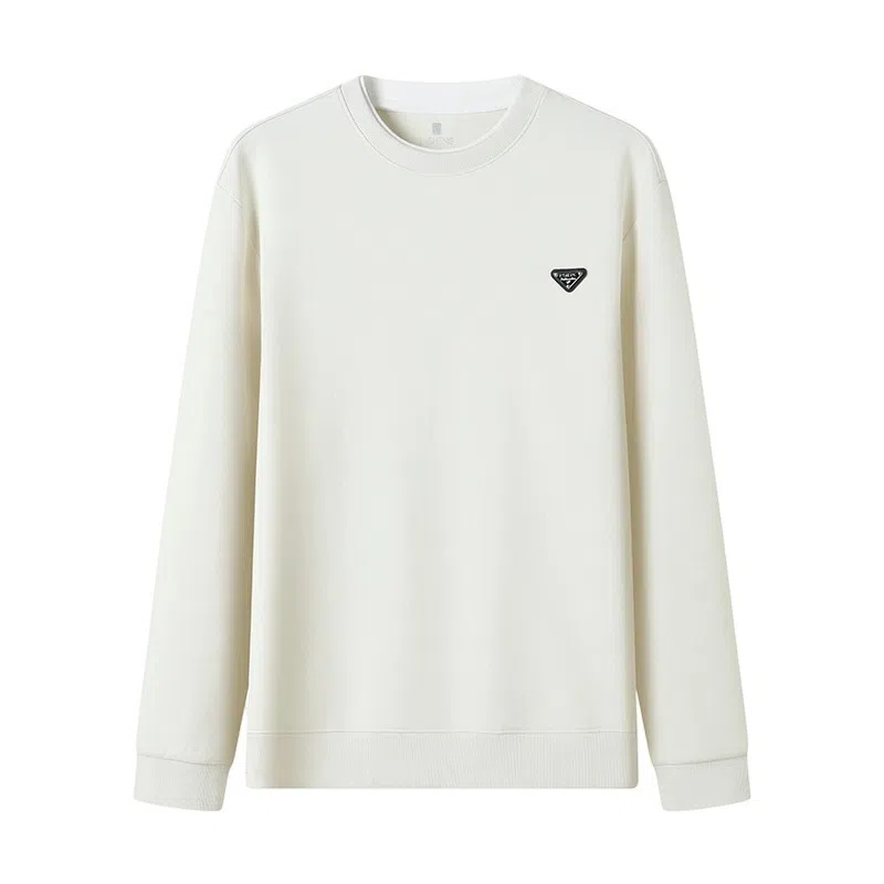 李生制造 纯色远航系列波浪纹网状结构透气户外假两件圆领长袖卫衣 男款