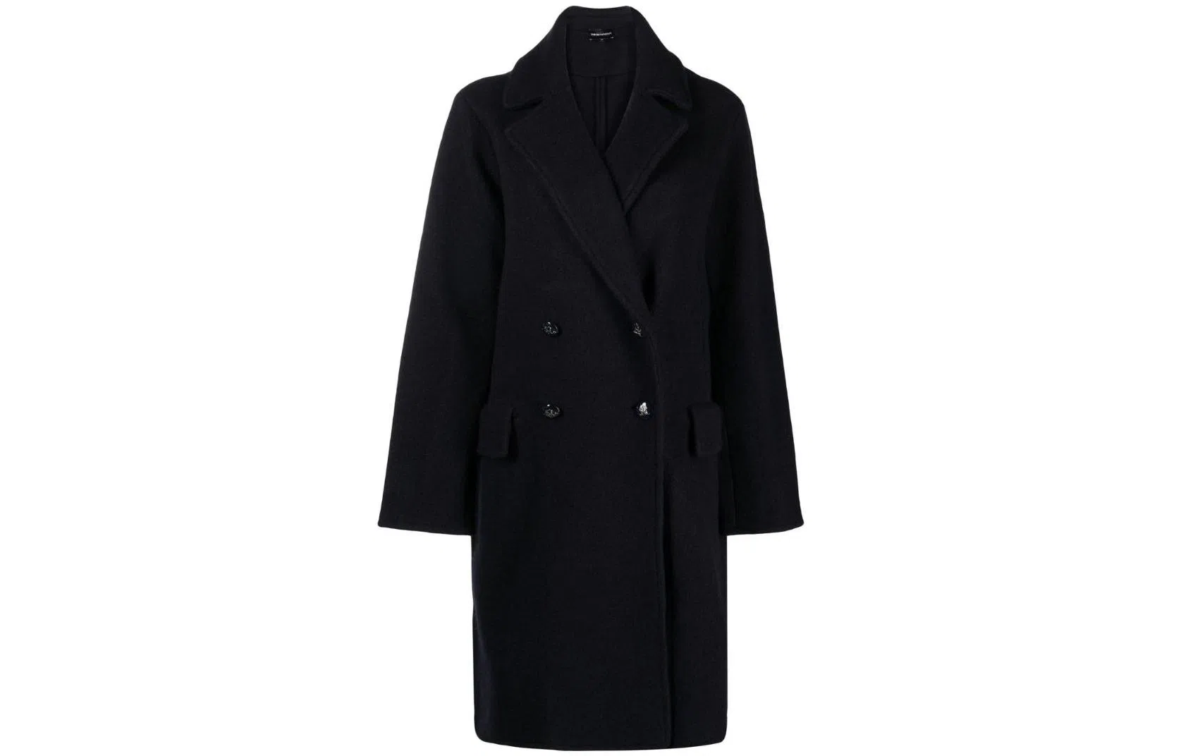 Emporio Armani Double-Breasted Coat Navy