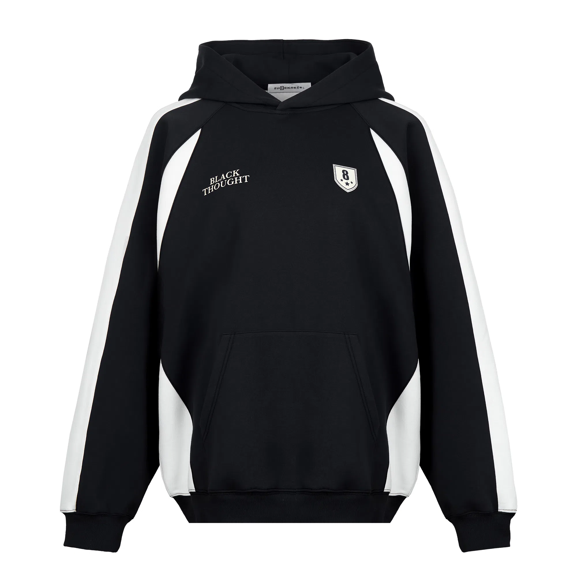 佐贝卡 美式复古连帽休闲套头卫衣 男女同款