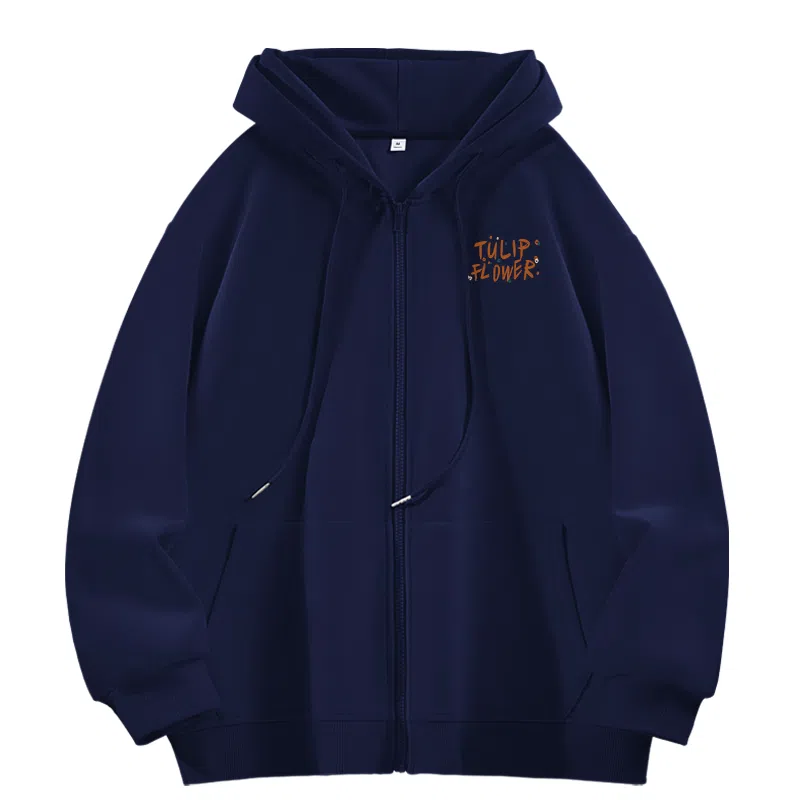 棉致 郁金香花束简约纯色无性别主义宽松卫衣 男女同款