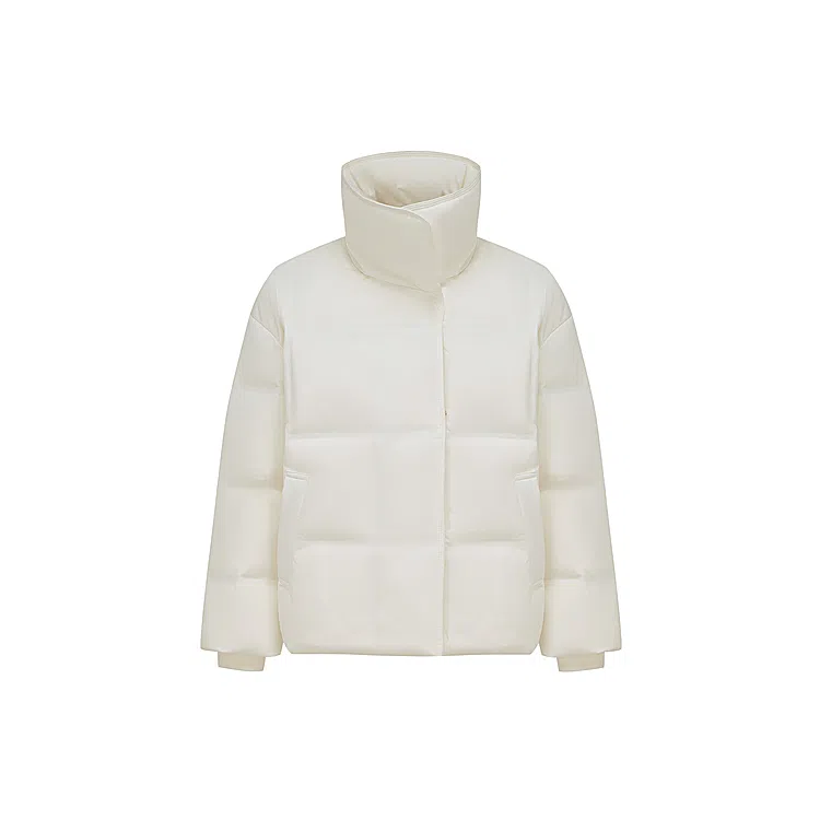 波司登 鹅绒立领短款厚款纯色面包服羽绒服 女款