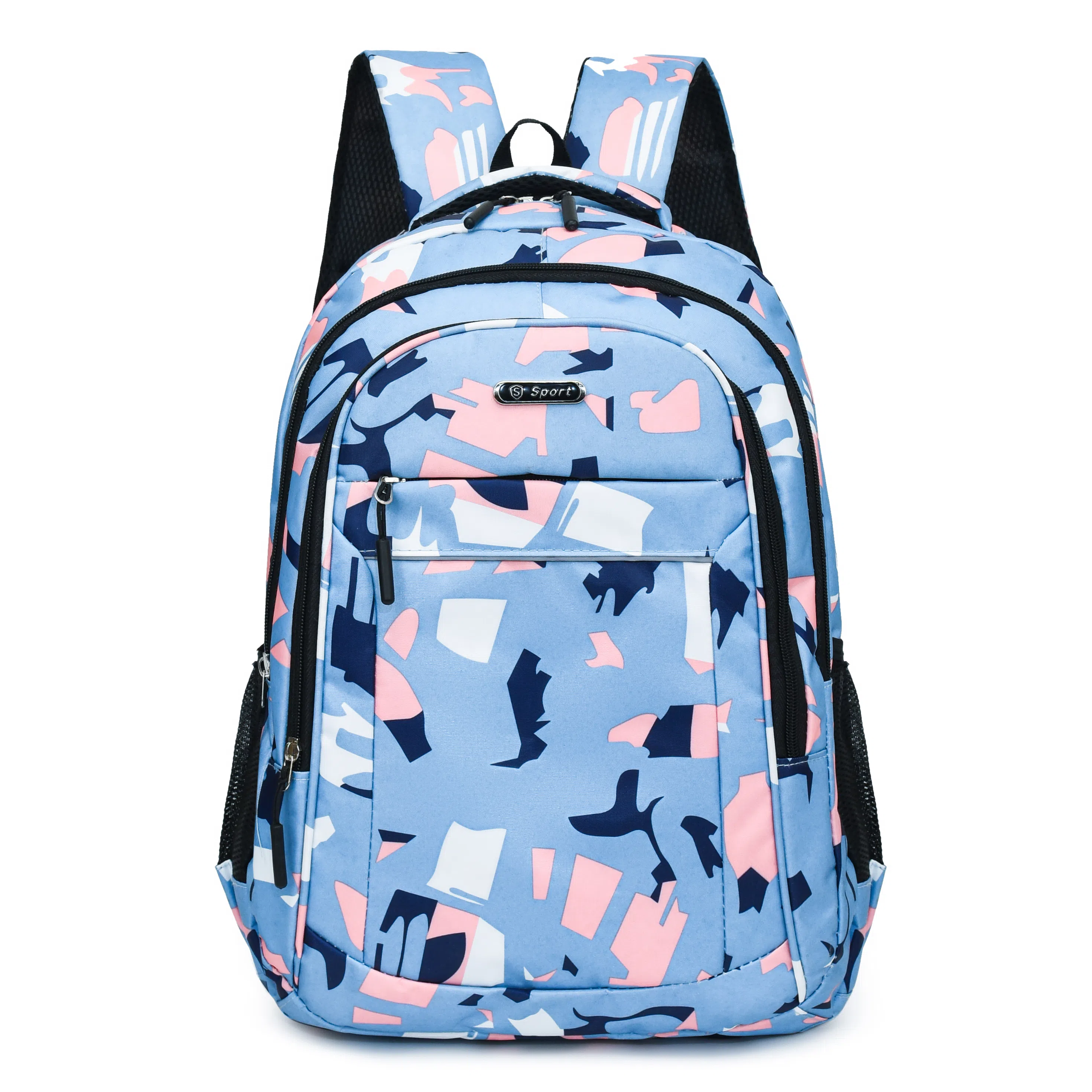 恒源祥 潮流几何图形印花学生日常出行商务通勤大容量 牛津布 双肩包书包背包 男女同款情侣款 多色