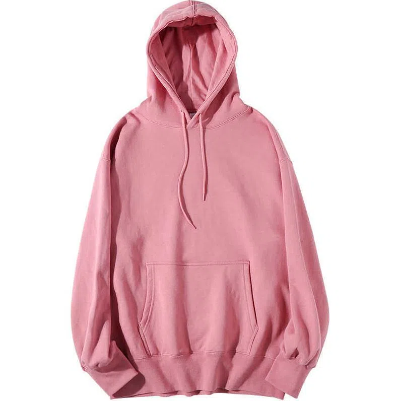 重磅基础 纯色连帽宽松长袖卫衣 女款