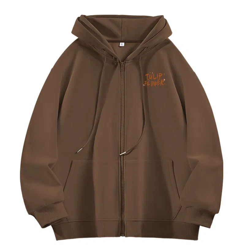 棉致 郁金香花束简约纯色无性别主义宽松卫衣 男女同款