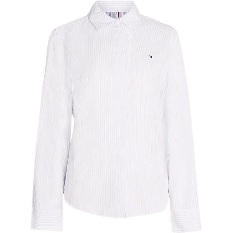 Tommy Hilfiger Regular Fit Stripe Stretch Oxford Shirt Logo