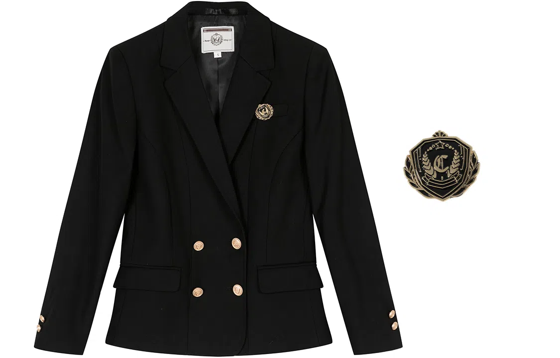 东鲸岁时记 带徽章双排扣西装 女款