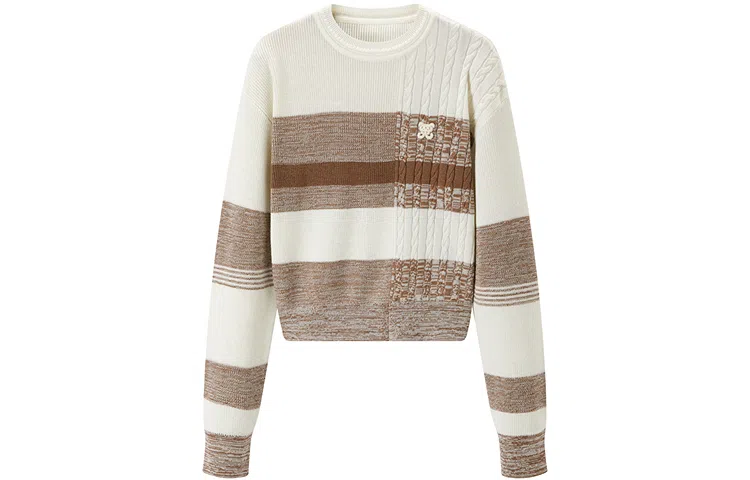 太平鸟 条纹套头衫圆领针织衫 女款