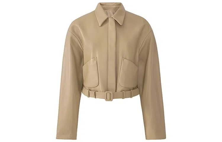 美洋 纯色方领夹克外套 女款