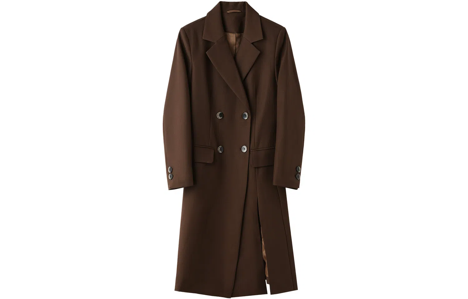 恒源祥 纯色双排扣中长款休闲西装 女款