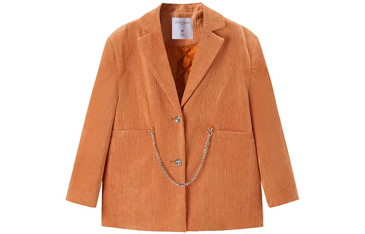 太平鸟女装 灯芯绒西装外套 女款