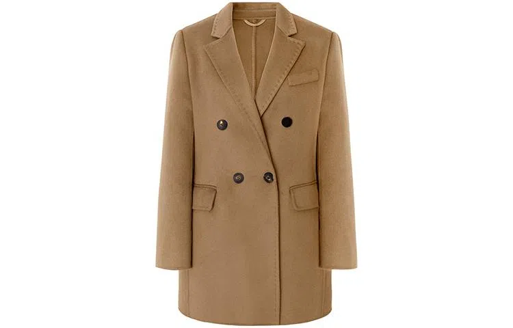 美洋 纯色双排扣宽松西装外套 女款