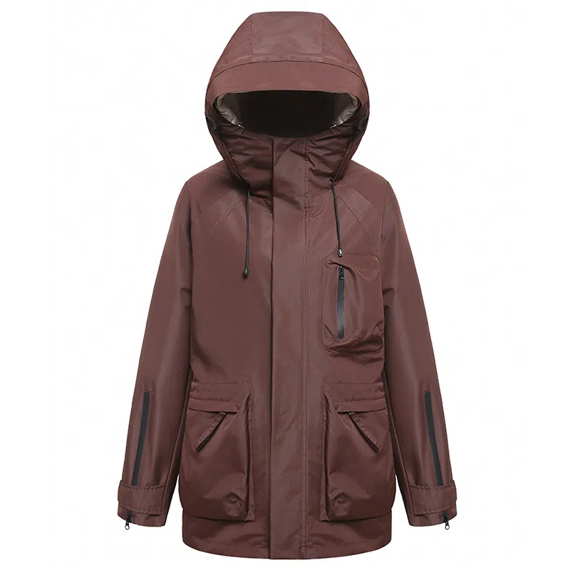 鸭鸭 可拆卸内胆三合一三防连帽纯色长袖羽绒服 女款