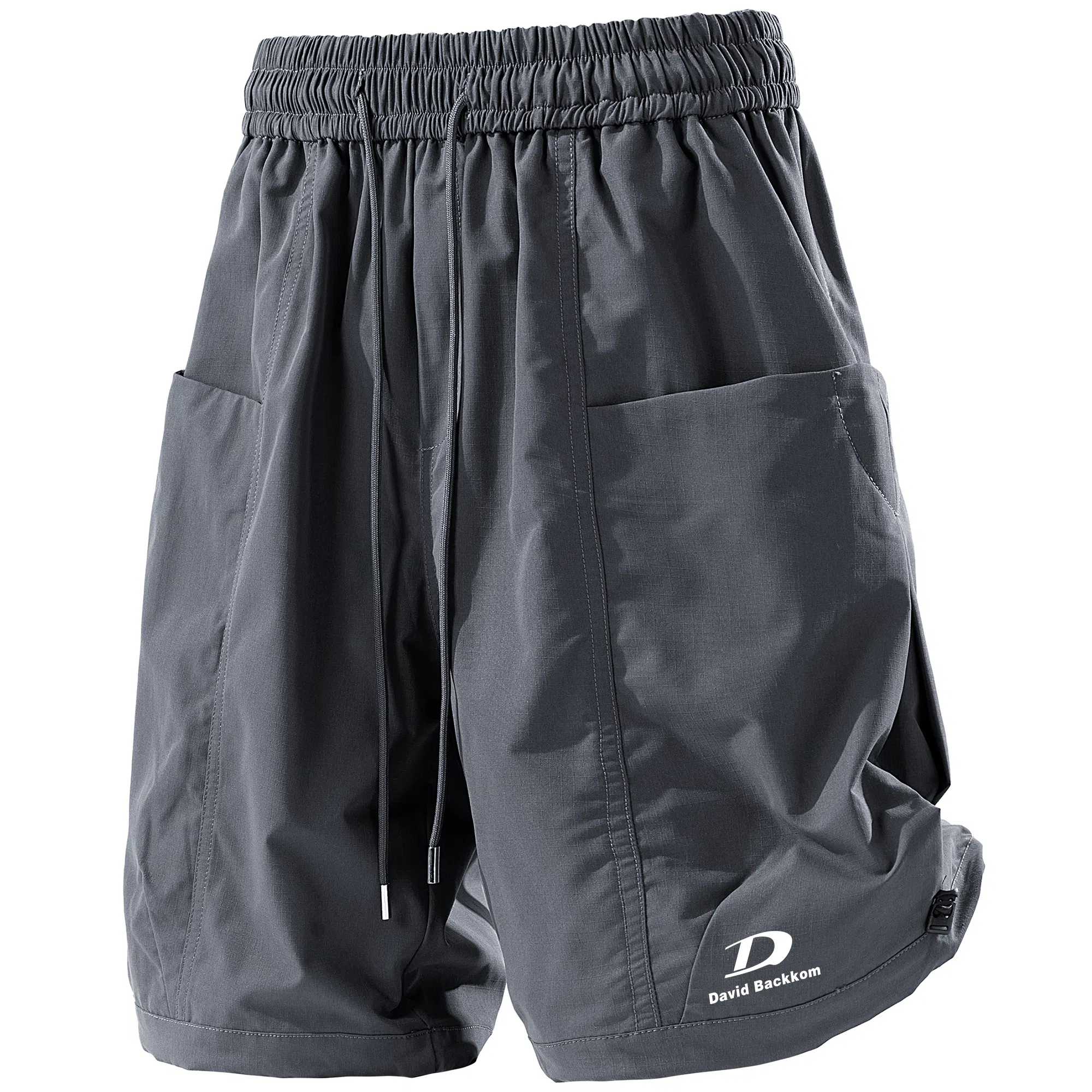 大卫贝肯 美式街头字母户外运动透气百搭休闲潮流五分工装短裤 男女同款