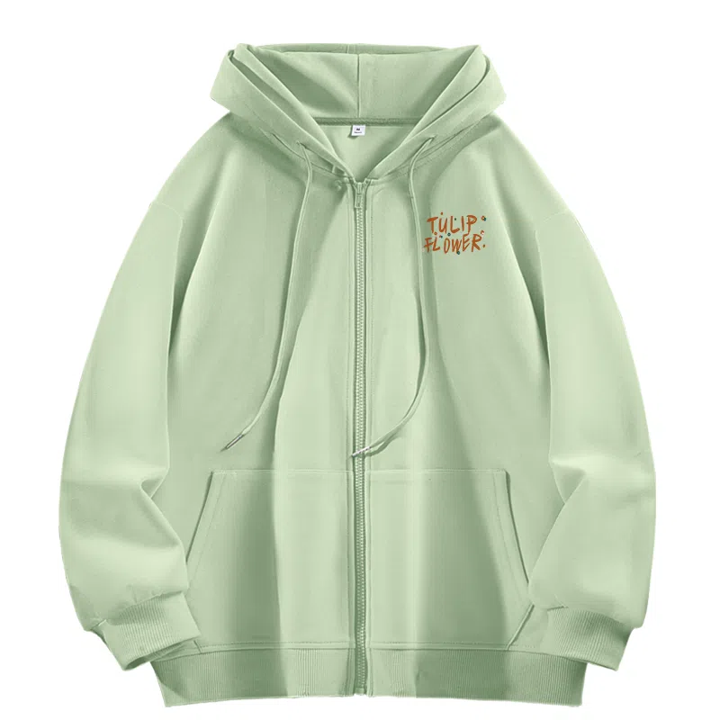 棉致 郁金香花束简约纯色无性别主义宽松卫衣 男女同款