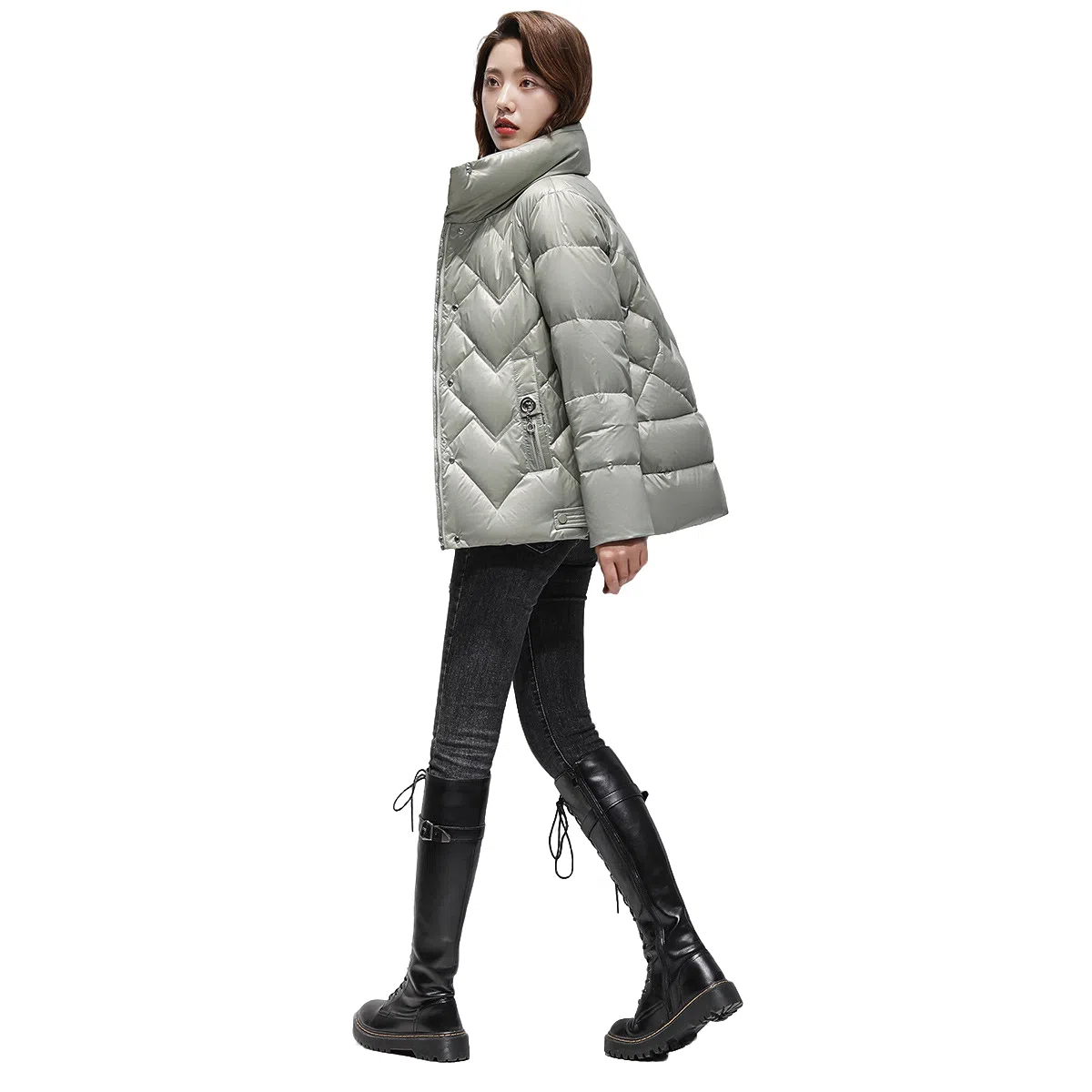 鸭鸭 经典韩版立领洋气百搭舒适羽绒服 女款