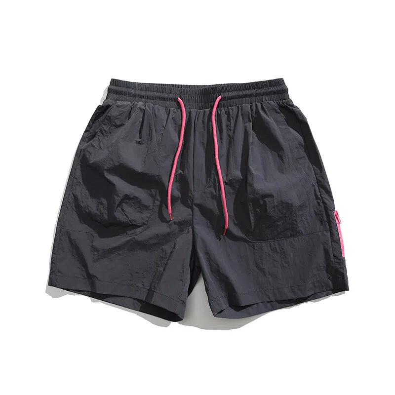 【dme】 日系复古纯色简约运动五分裤户外薄款速干沙滩休闲短裤 男女同款