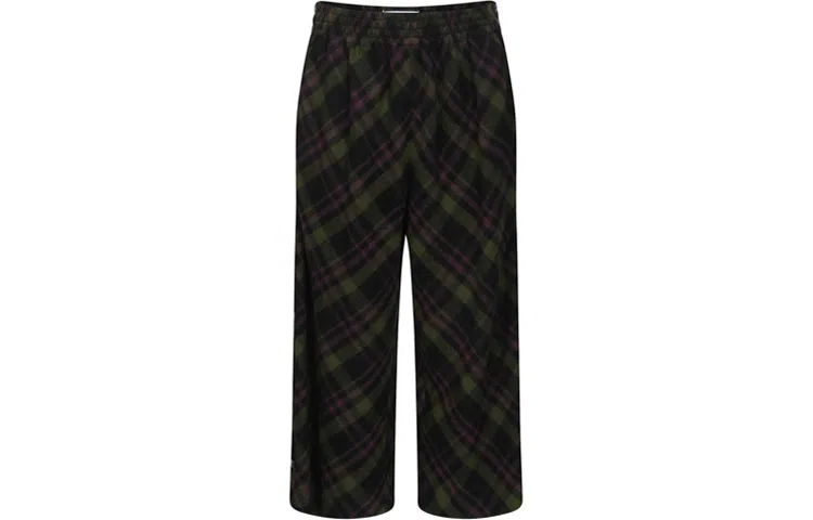 Maison Margiela FW21 Plaid Wool Trousers Green