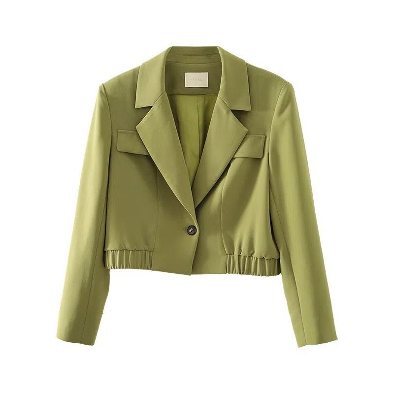 娅丽达 纯色别致一粒扣西装领长袖西装 女款