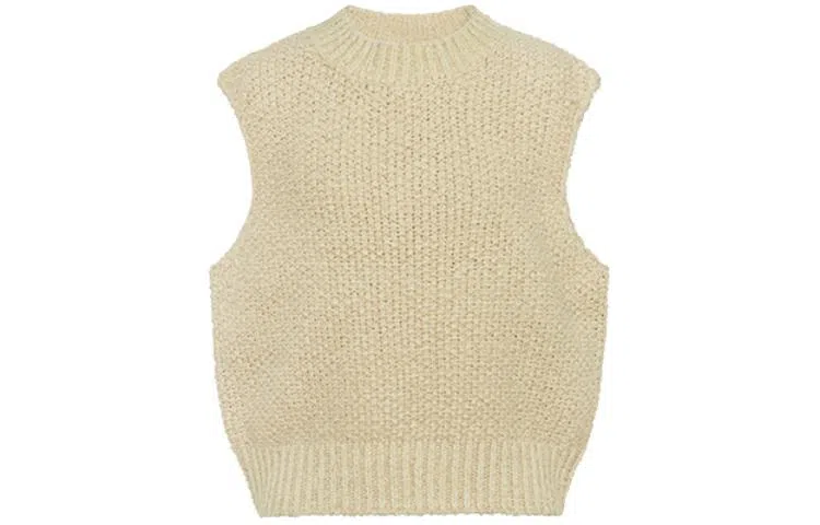 美洋 纯色立领短款马甲 女款 杏色