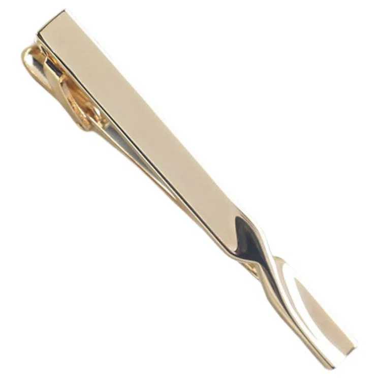 山一丸 高质量电镀金色银色商务领夹时尚 铜 领带夹 男款