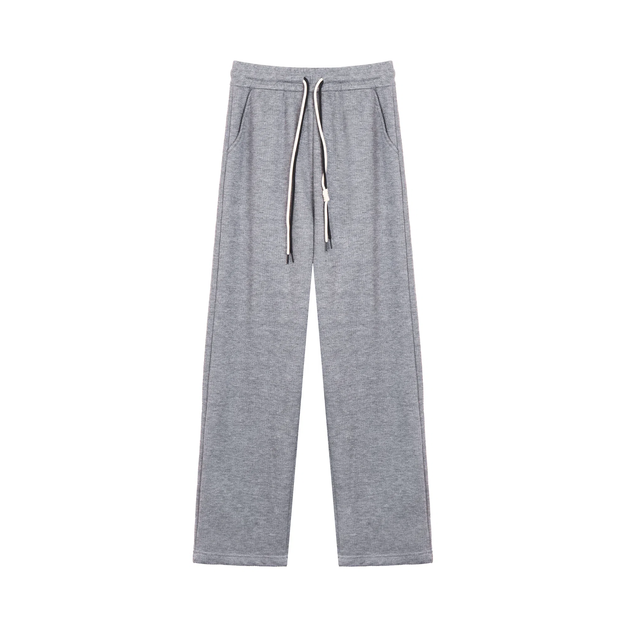 麓蔓蒂 纯色高腰抽绳直筒休闲裤 女款