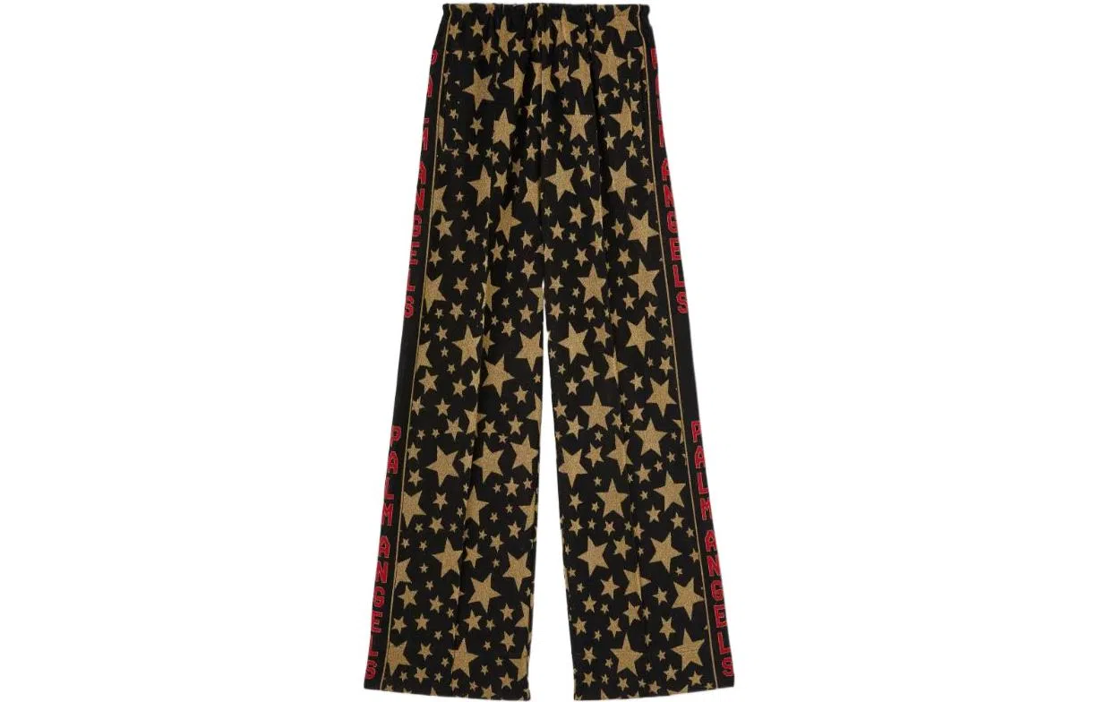 Palm Angels Wide Leg Track Pants Black