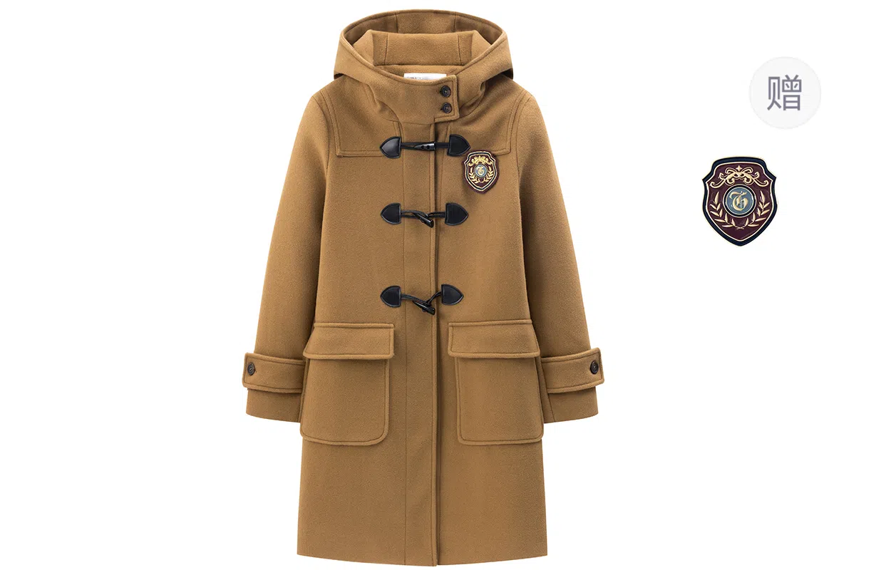 东鲸岁时记 学院风通勤保暖大衣 女款 驼色