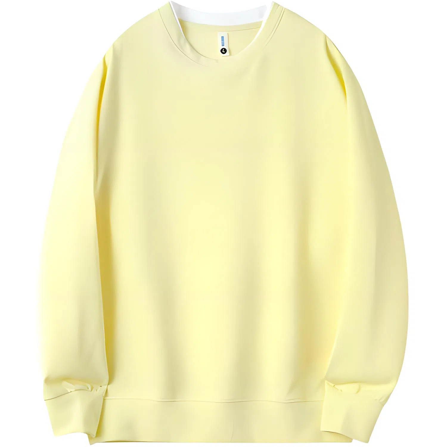 重磅基础 宽松圆领休闲通勤长袖卫衣 男女同款 柠檬黄