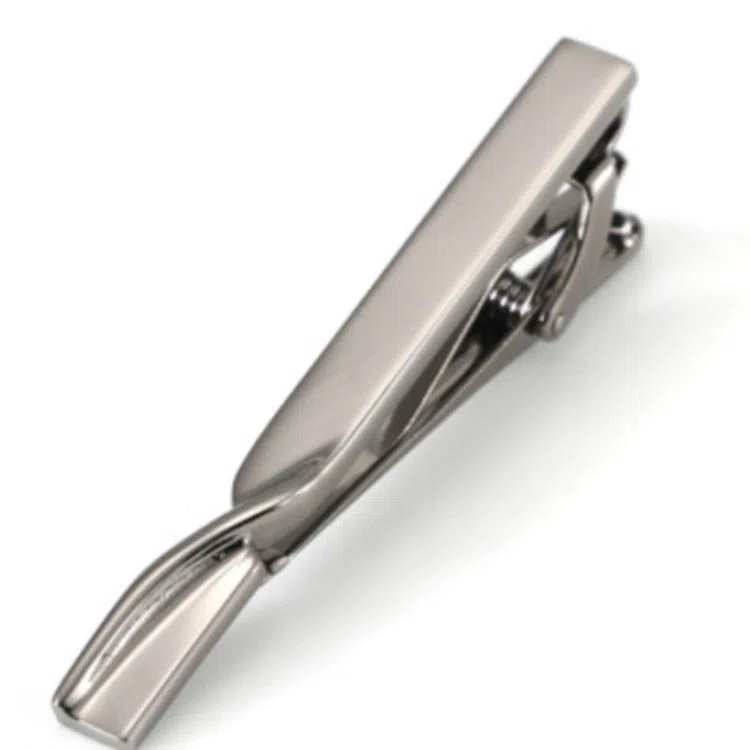 山一丸 高质量电镀金色银色商务领夹时尚 铜 领带夹 男款