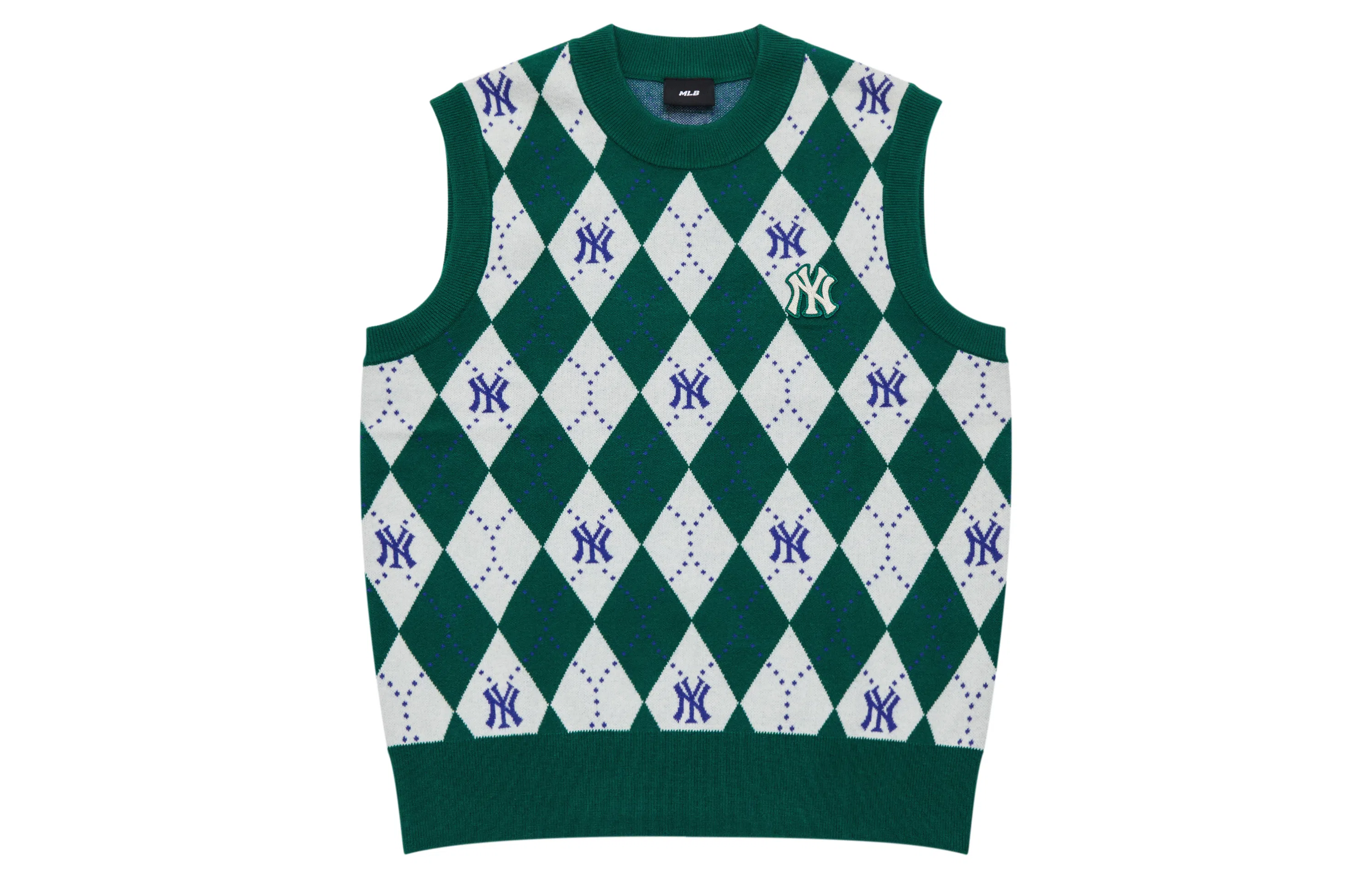 MLB Vintage Letter Knit Vest Green