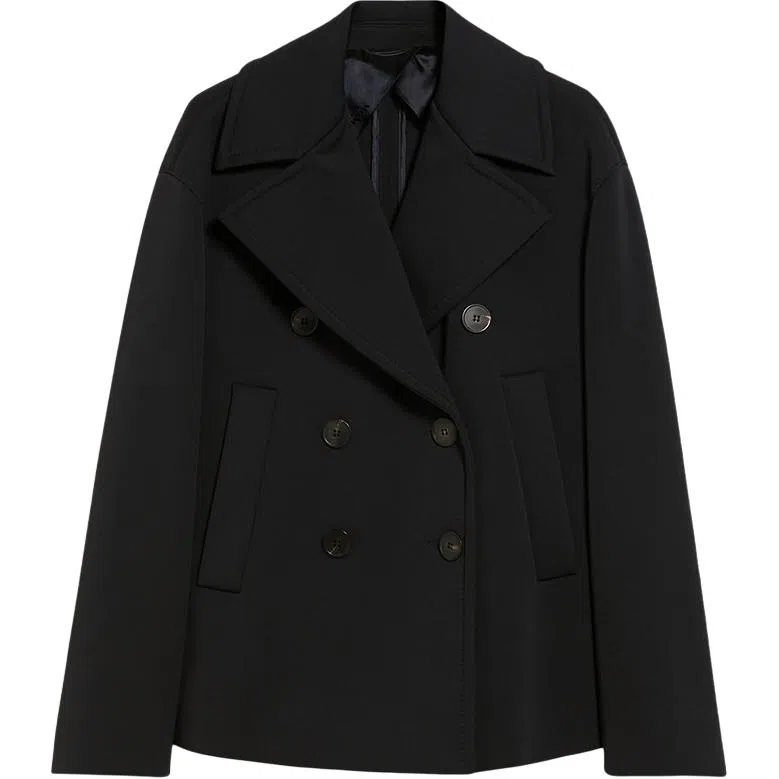 MaxMara Double-Breasted Coat Navy