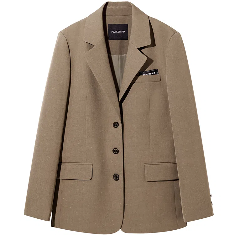 Peacebird Sparkle Straight Casual Blazer
