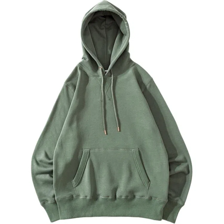 重磅基础 纯色连帽宽松套头落肩长袖卫衣 女款