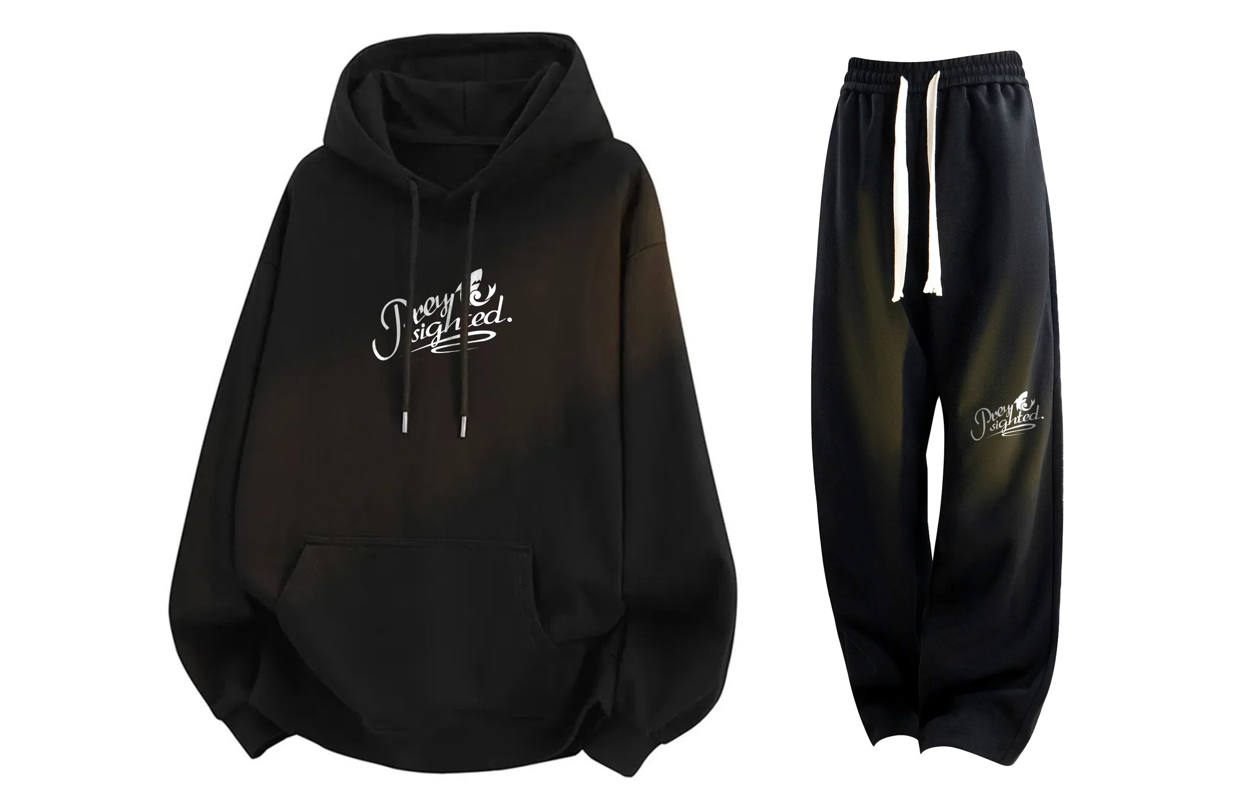 王者荣耀 澜款美式复古连帽套头上衣字母印花百搭直筒抽绳长裤卫衣长袖搭配宽松阔腿卫裤潮流潮牌学院风休闲运动套装 男女同款