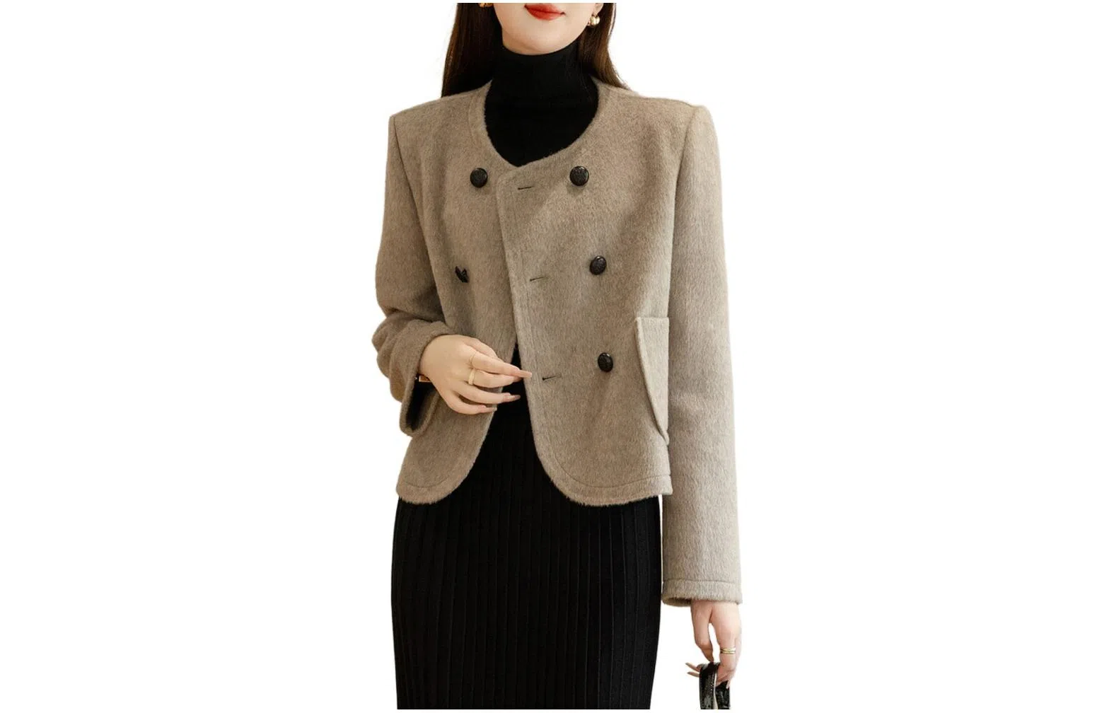 【dme】 纯色气质保暖高级感大衣 女款