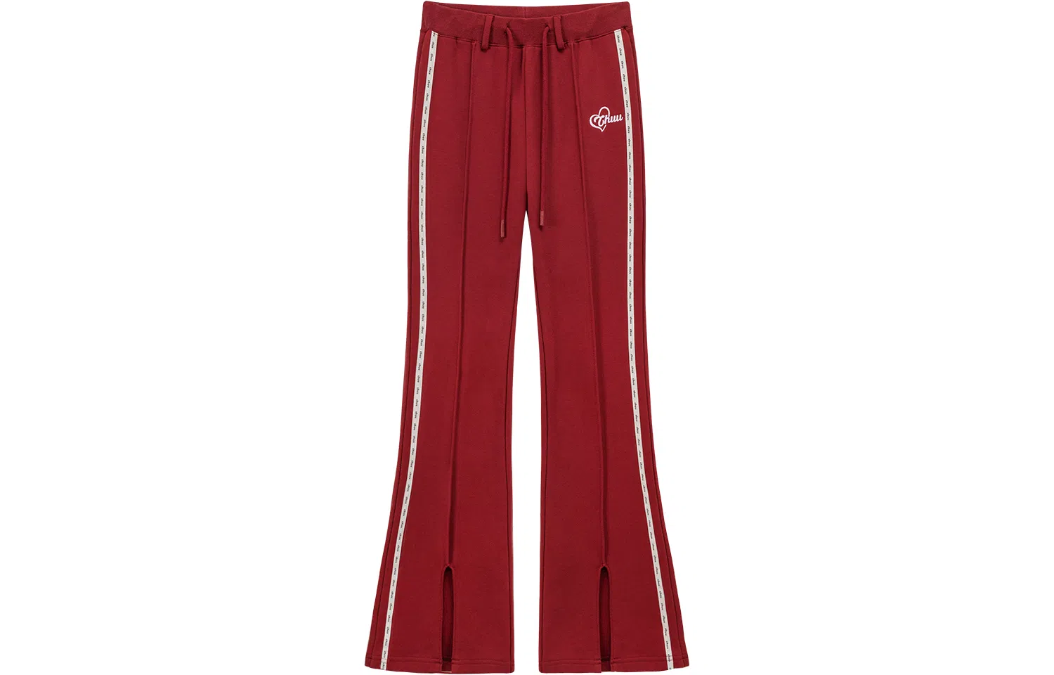 CHUU Letter Print High Waist Flared Pants