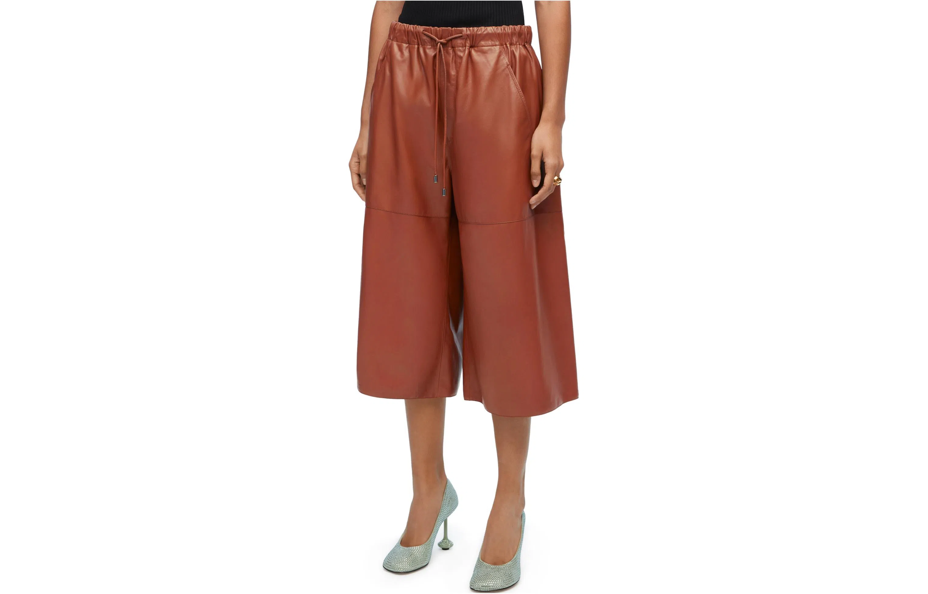 LOEWE Cropped Trousers In Nappa Lambskin