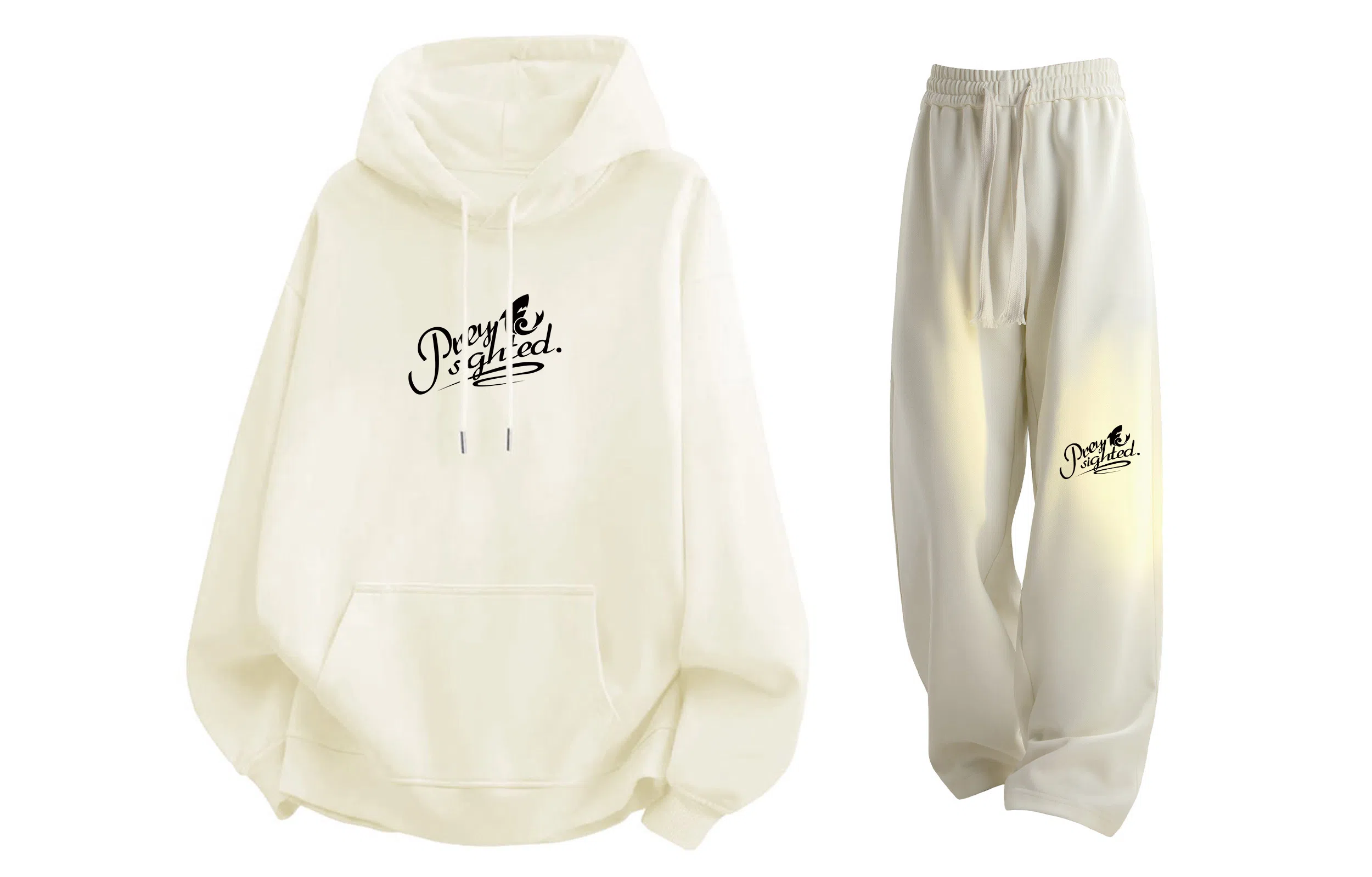 王者荣耀 澜款美式复古连帽套头上衣字母印花百搭直筒抽绳长裤卫衣长袖搭配宽松阔腿卫裤潮流潮牌学院风休闲运动套装 男女同款