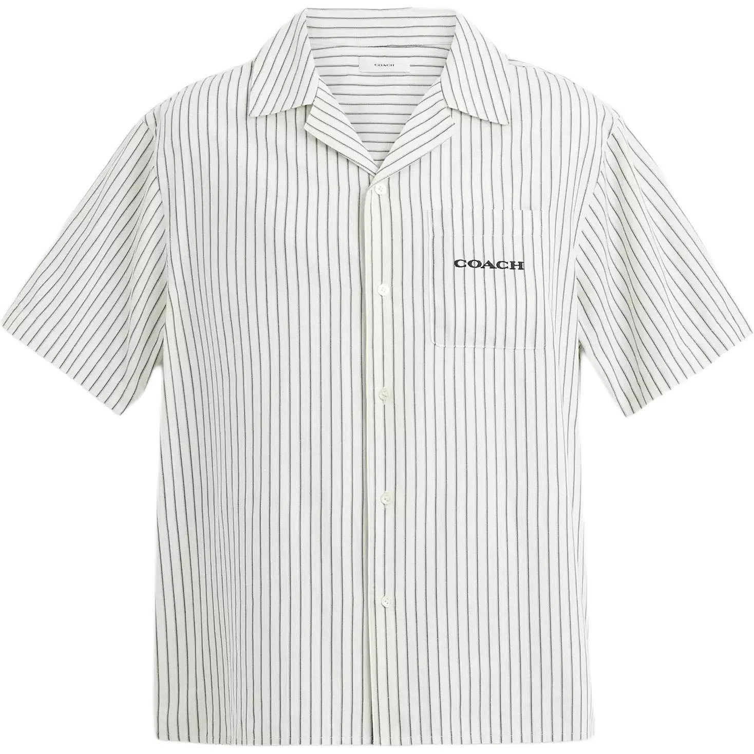 COACH SS25 Striped Camp Shirt