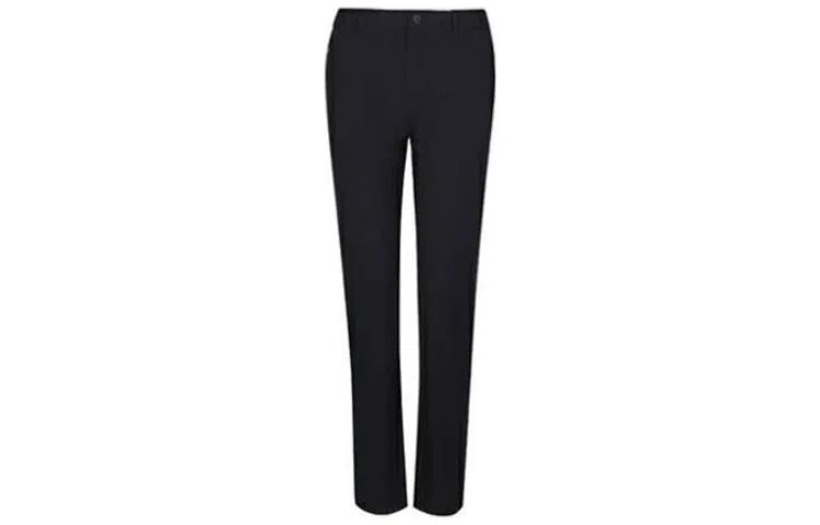 探路者 纯色高腰拉链运动裤 女款 黑色