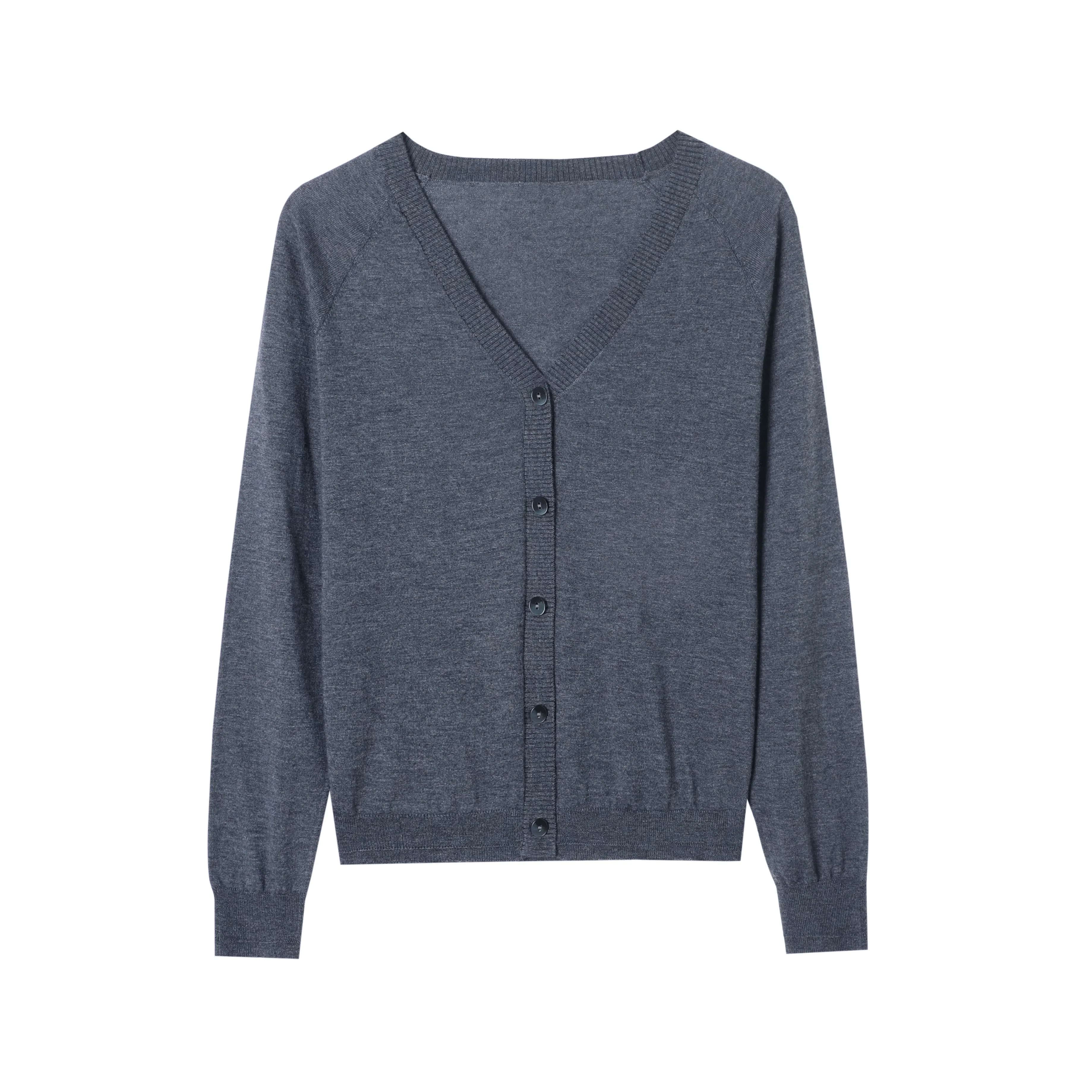 恒源祥 休闲洋气百搭显瘦纯色开衫长袖针织衫 女款