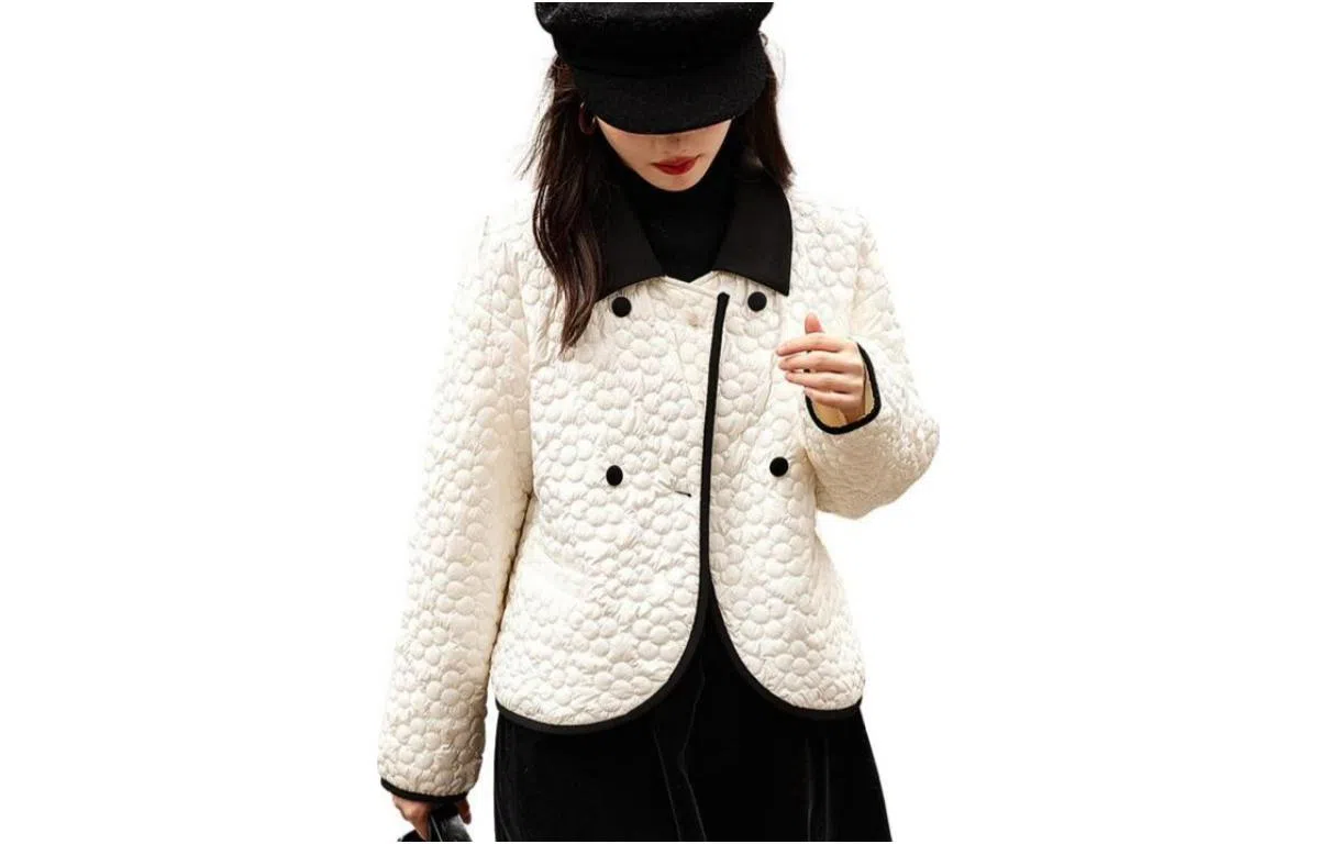 【dme】 气质微宽松轻便显瘦双排扣棉服 女款