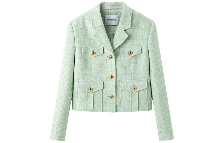 太平鸟 工装风西装 女款 绿色