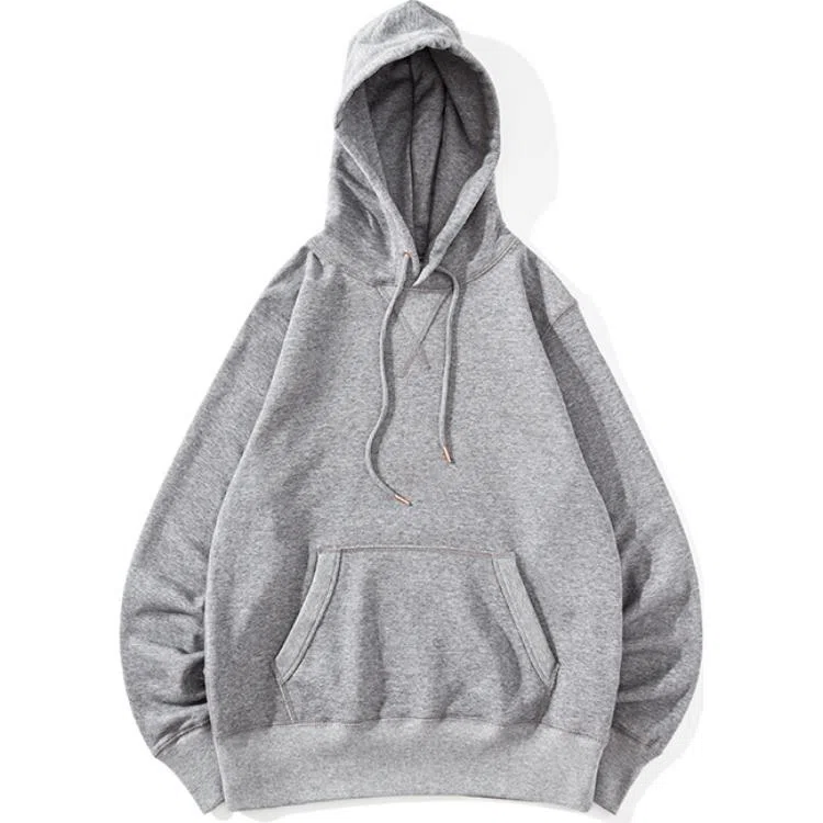 重磅基础 纯色连帽宽松套头落肩长袖卫衣 女款