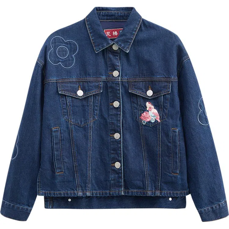 鬼洗 刺绣时尚舒适牛仔外套 女款