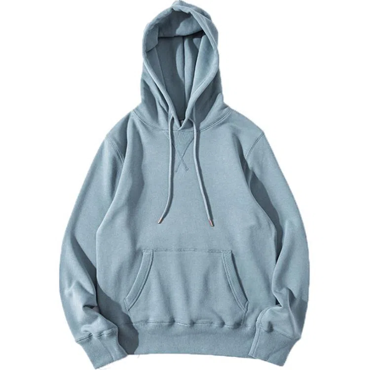 重磅基础 纯色连帽宽松套头落肩长袖卫衣 女款