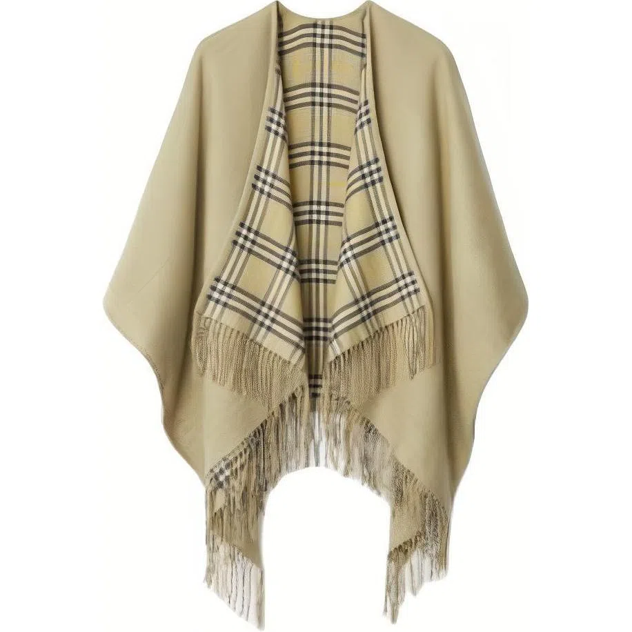 Burberry Check Wool Reversible Cape