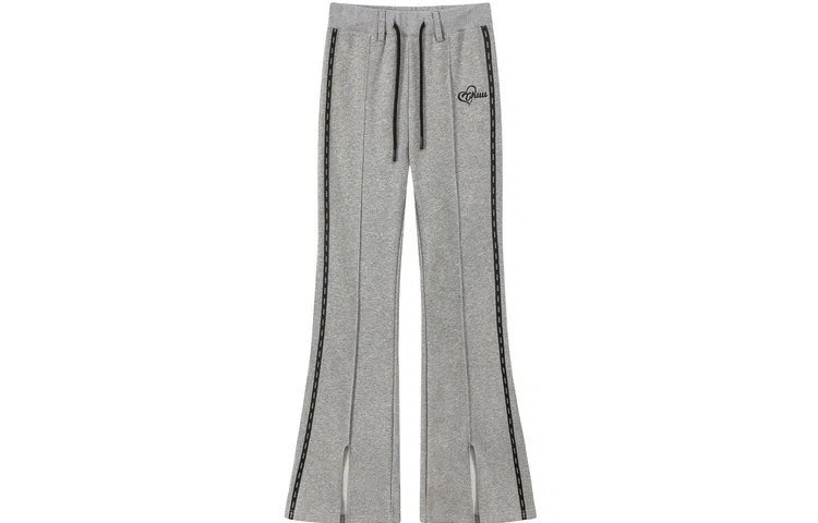 CHUU Letter Print High Waist Flared Pants